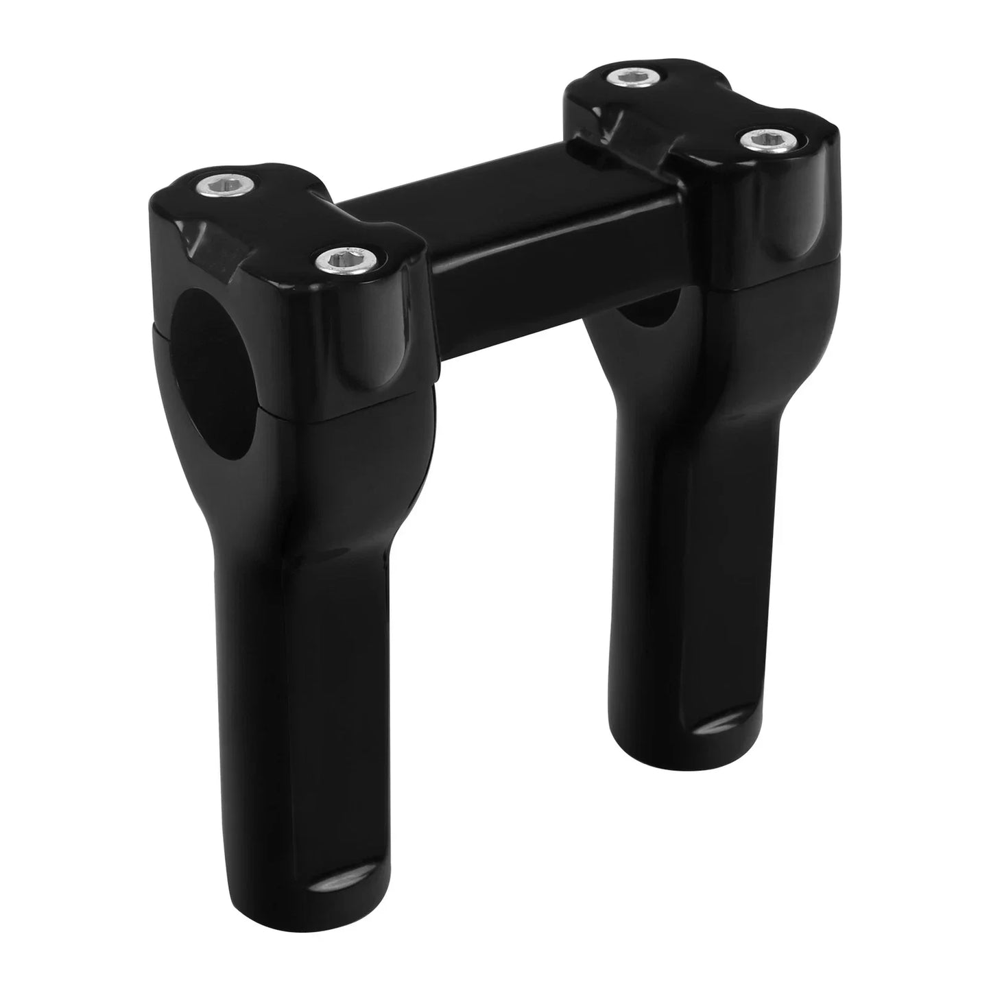 4" Vivid Black Handlebar Risers for Harley Dyna Softail (2006-2023)