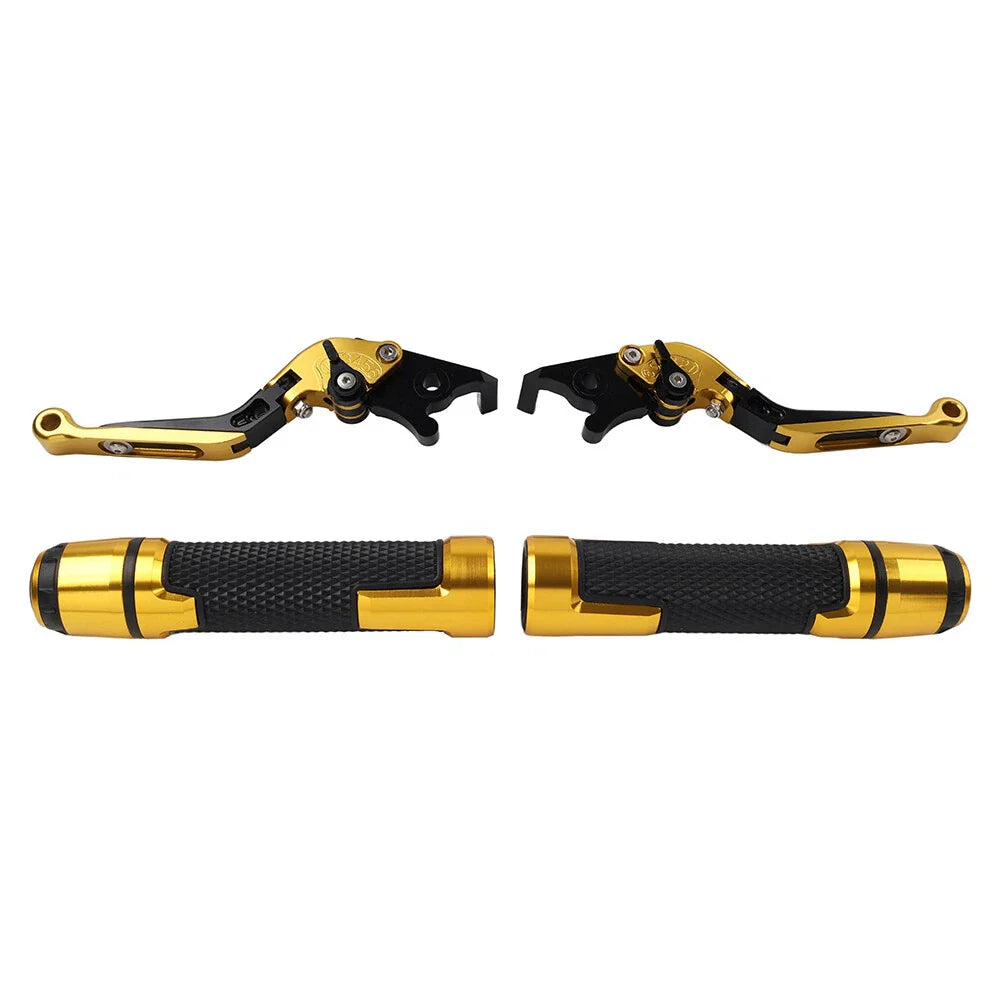 Gold Extendable Brake Clutch Lever Grip Set for Ducati Panigale (2012-2019)