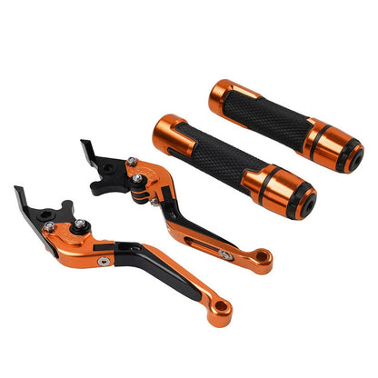 Orange Extendable Brake Clutch Levers & Handlebar Grips for Honda CBR600RR (2003-2016)