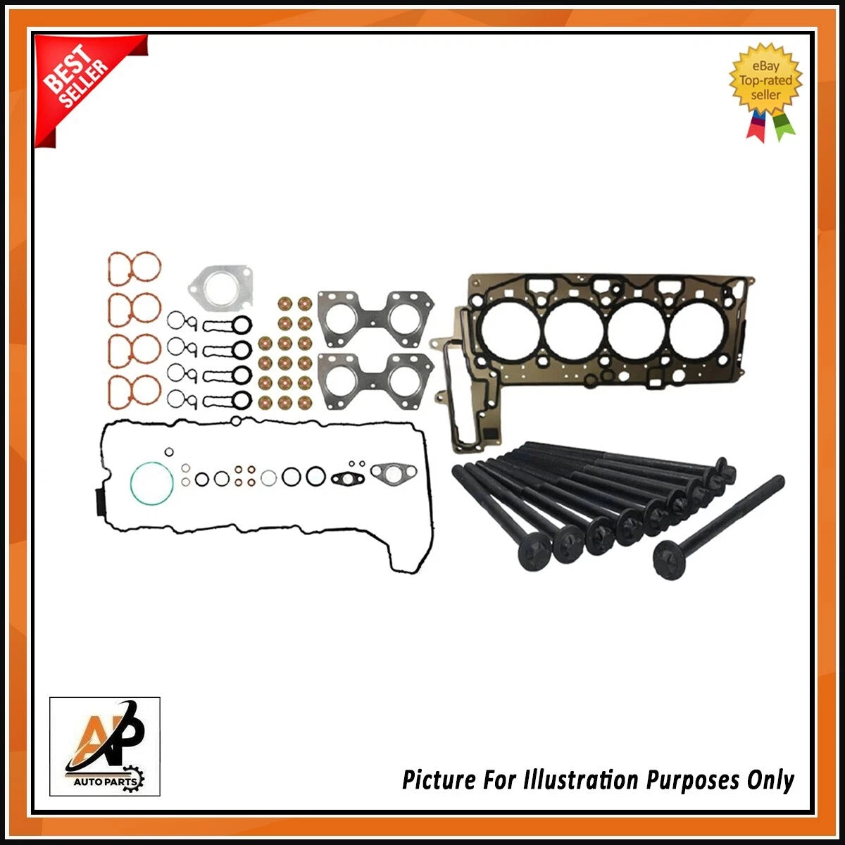 Engine Head Gasket Set with Head Bolts for BMW 1 2 3 2014–2019
