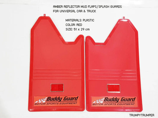 Amber Reflector Mud Flaps Splash Guards for Universal Car Truck