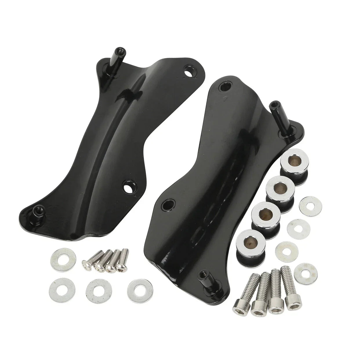 Sissy Bar Backrest Pad Luggage Rack Docking Kit for Harley Road Glide (14-24)