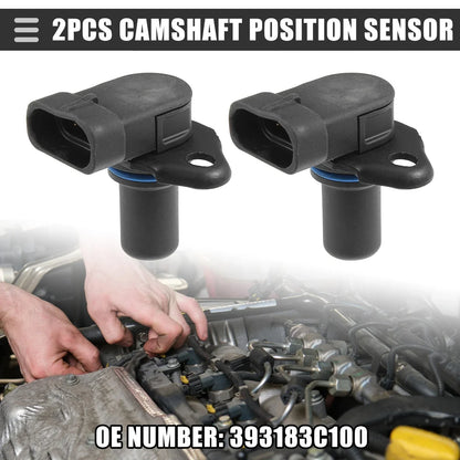 Camshaft Position Sensor 2 x for Hyundai Azera (2006-2014) Black