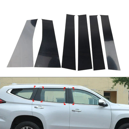 6 x Pillar Post Door Window Cover Trim for Mitsubishi Pajero Sport (2016-2023)