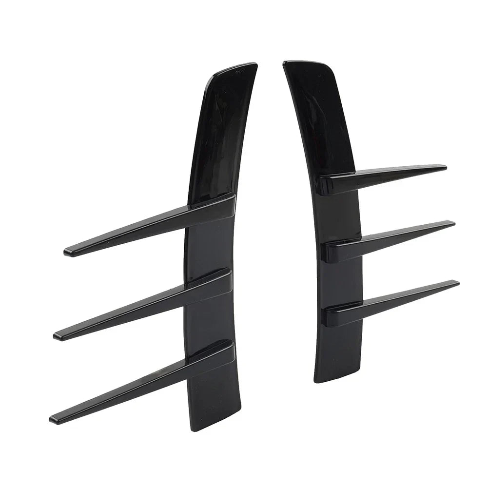 Black Front Rear Side Fender Vents Air Vent Trim for Universal Cars