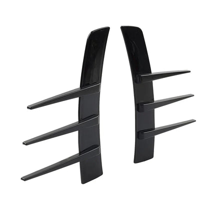 Black Front Rear Side Fender Vents Air Vent Trim for Universal Cars