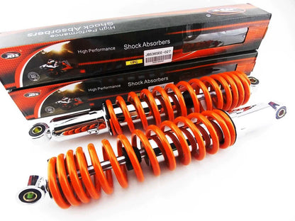 365mm JBS Orange/Chrome Shock Absorbers for Yamaha XT500 (1977-1981)