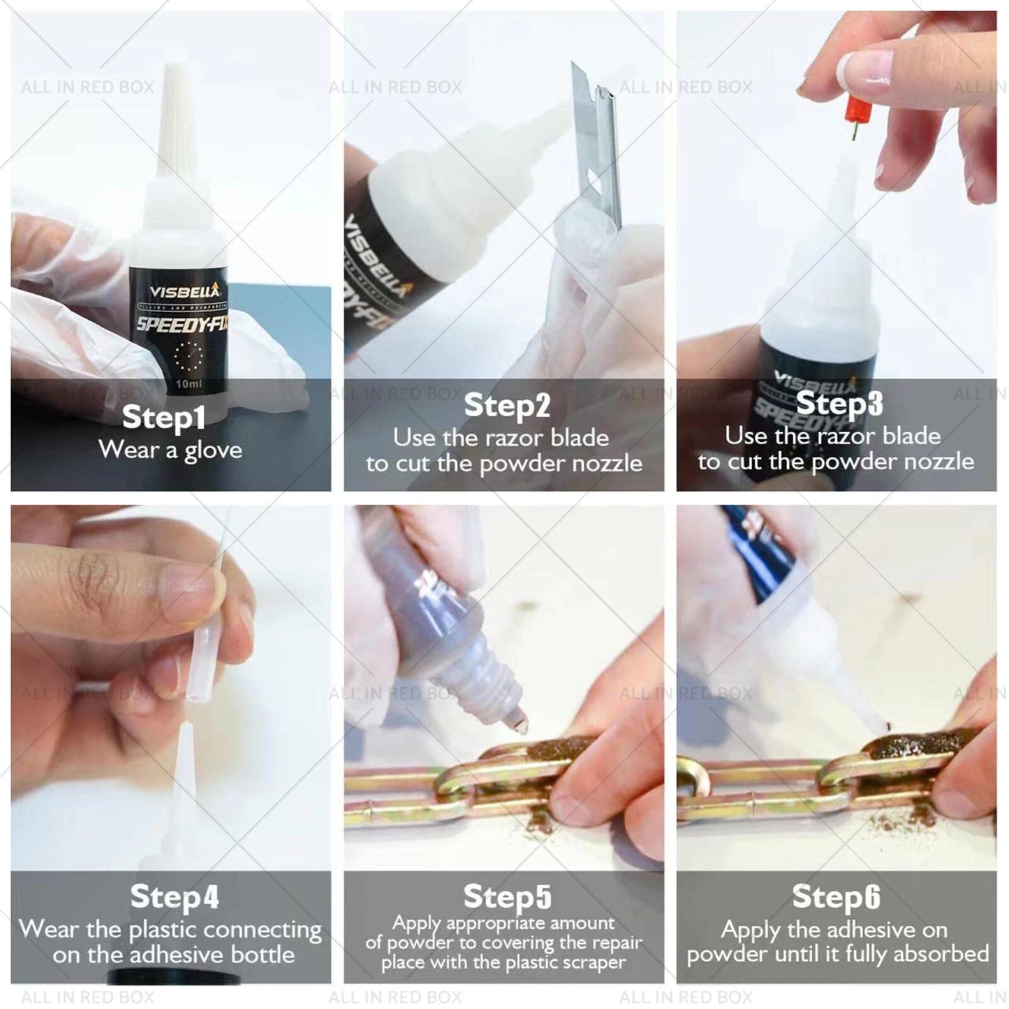 10x Strong Powder Adhesive Glue for Quick Bonding Repair - 79 Characters Max
