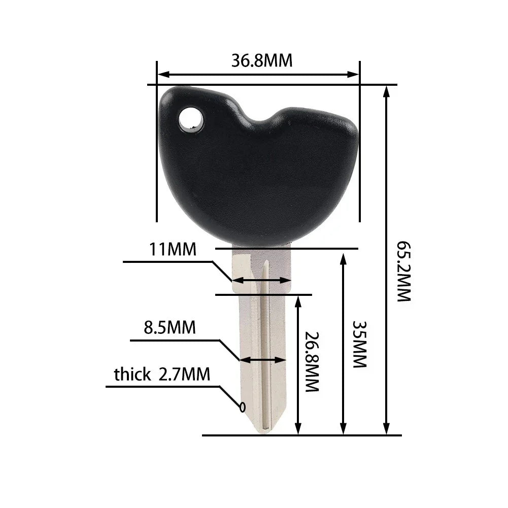 Uncut Blade Blank Key for Vespa Piaggio Fly 125 200 250 300 GTV (2005-2023)
