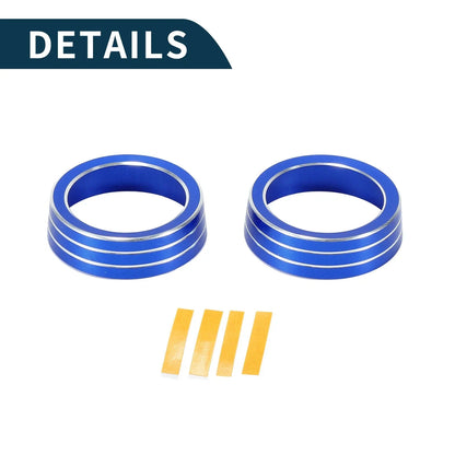 AC Climate Heater Switch Knob Cover for Honda Civic 10th Gen 2016-2020 Blue 2x