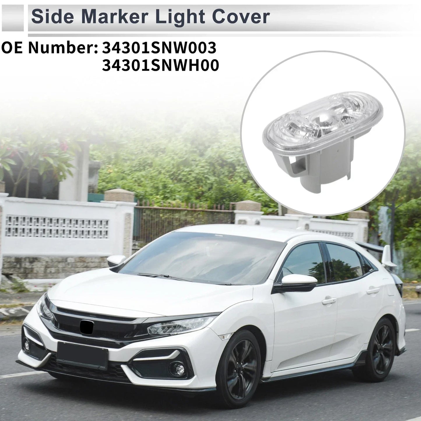 Car Side Marker Light Cover for Honda Civic (2006-2011) 1 x Piece