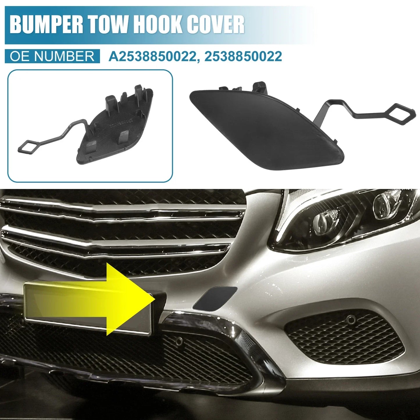 Front Bumper Tow Hook Cover for Mercedes-Benz GLC Class (2016-2023)