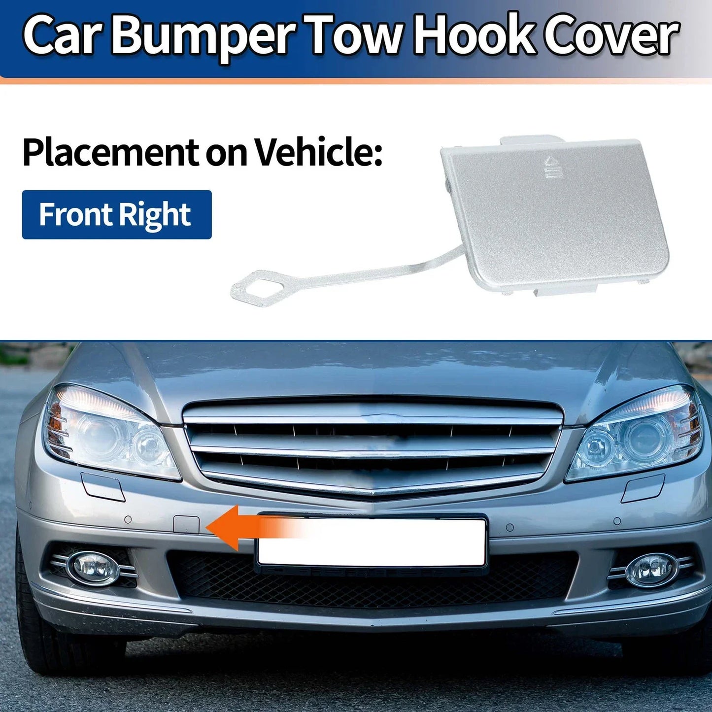 Front Right Tow Hook Cover for Mercedes-Benz C-Class W204 Sport (2008-2011)