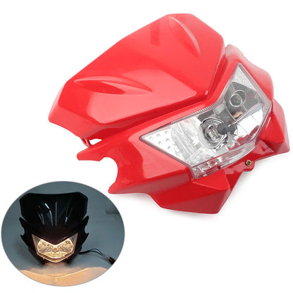 Universal Motorcycle Headlight Lamp Hi/Lo for Street Fighter Dirt Bike (N/A)