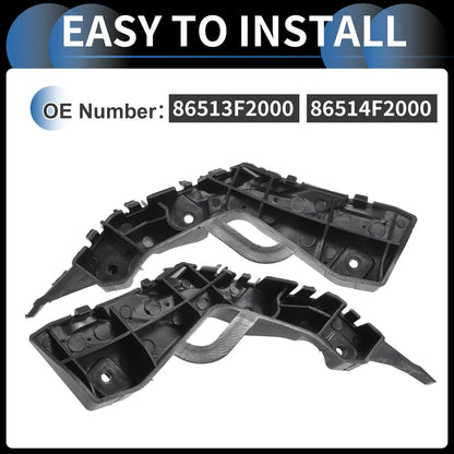 Front Bumper Retainer Bracket 2 x for Hyundai Elantra (2017-2018)