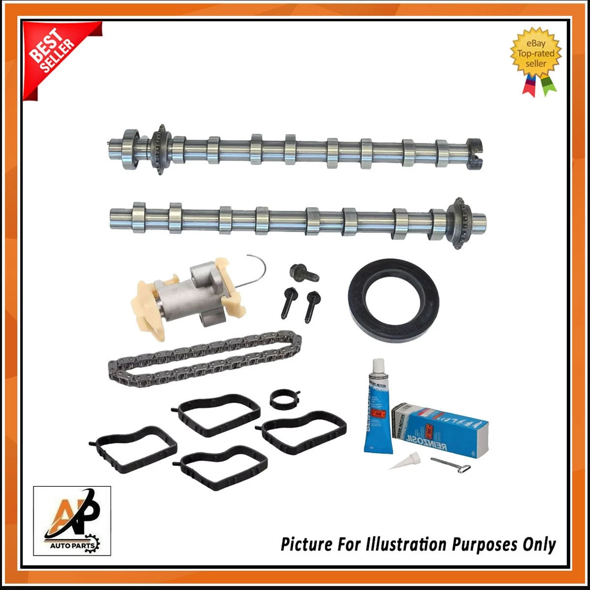 Camshaft Exhaust Inlet with Chain Kit for Peugeot Citroen DV5R 1.5 (2014–2018)