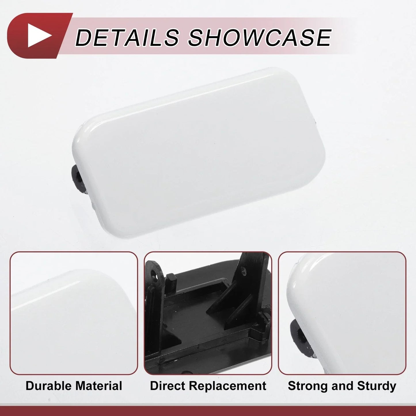Front Right Washer Nozzle Cover for Mercedes-Benz ML500 (2002-2005) White 1 x