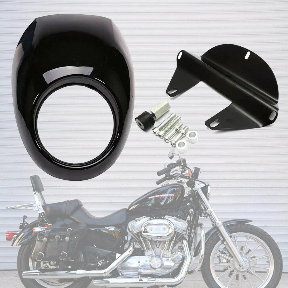 Front Headlight Fairing Mask Cover for Harley XL883/1200 (2004-2023)