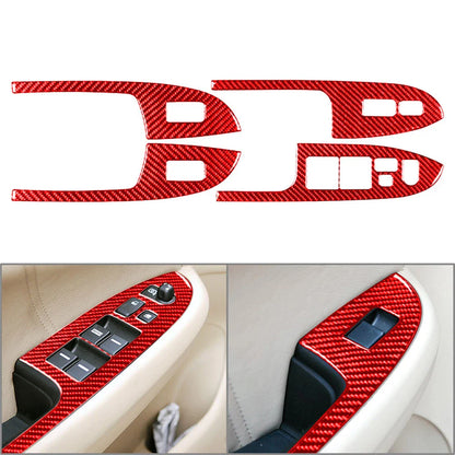 Carbon Fiber Window Lift Switch Cover Trim for Honda Accord (2003-2007)