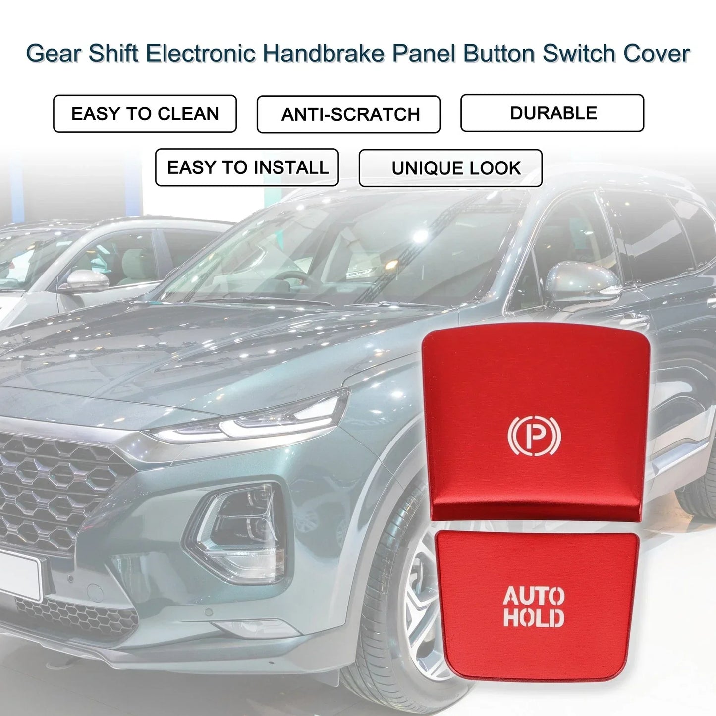 Gear Shift Handbrake Button Switch Cover for Hyundai Santa Fe (2019-2021)