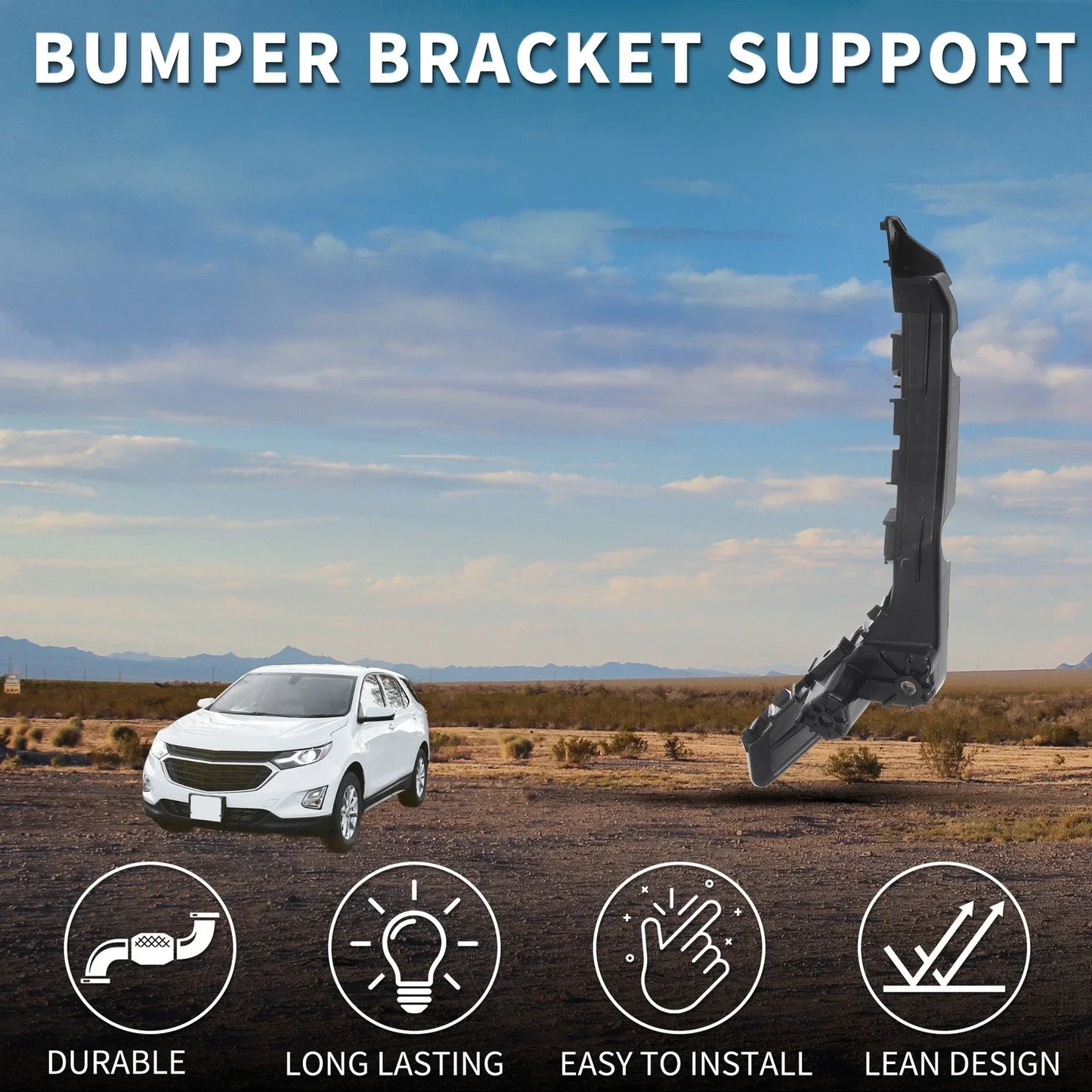 Right Front Bumper Retainer Bracket for Chevy Equinox (2010-2017)