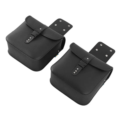 PU Leather Saddle Bags for Harley, Suzuki, Honda (Fits Various Models)