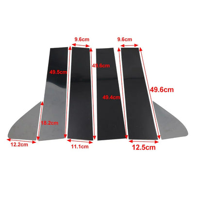 Black Window Pillar Post Door Trim for Chevrolet Silverado GMC Sierra 1500