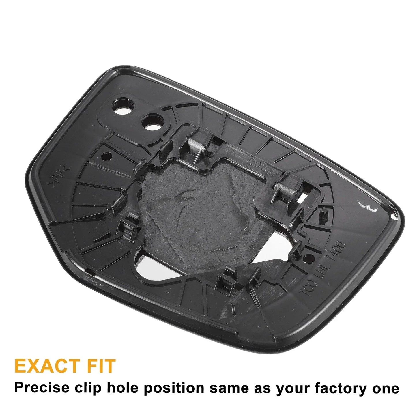 Left Side White Mirror Glass w/ Back Non-Heated for Honda Accord (2008-2010)