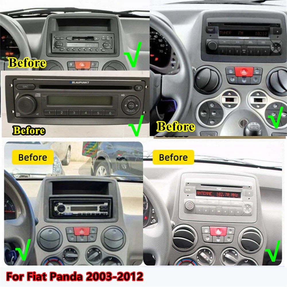 7'' Carplay Android Stereo GPS Navigation for Fiat Panda (2003-2012)