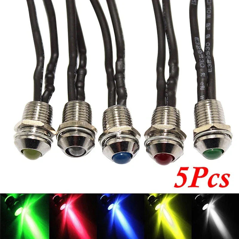 Indicator Light / 5x12V / LED Dash Panel Lamp for Auto Car Boat