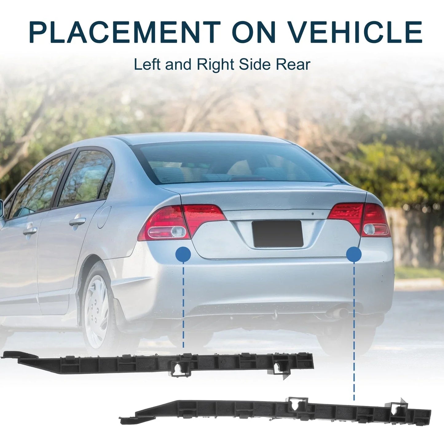 Rear Bumper Retainer Bracket for Honda Fit (2007-2013) - 1 Pair