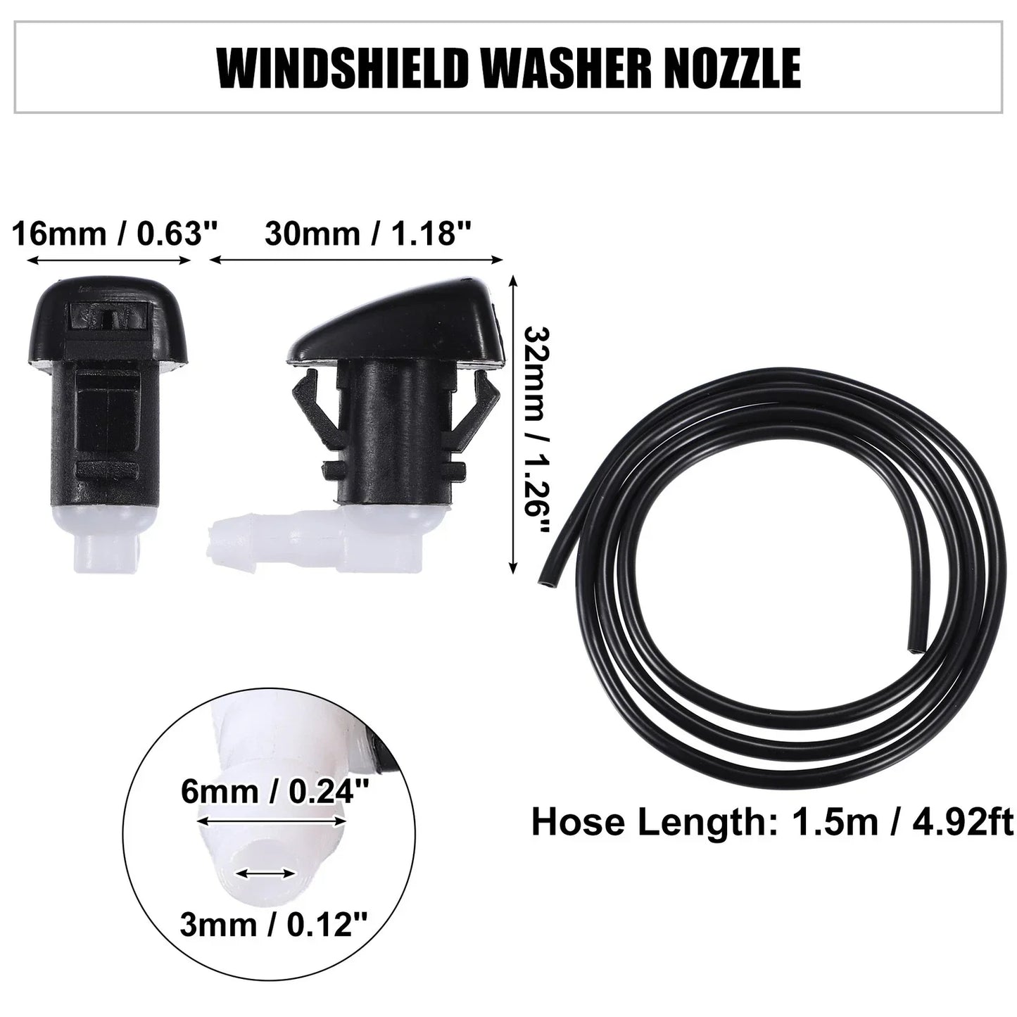 Windshield Washer Spray Nozzle Kit for Dodge Durango (2023)
