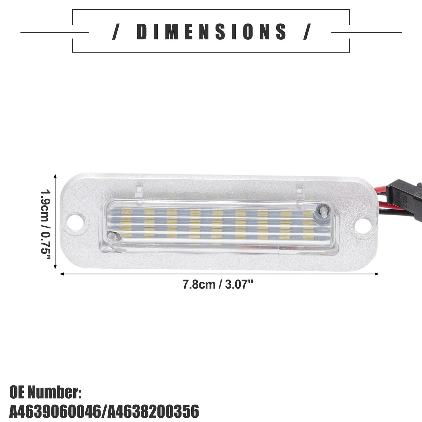 2 x LED License Plate Lights for Mercedes-Benz G500 (2013-2021)