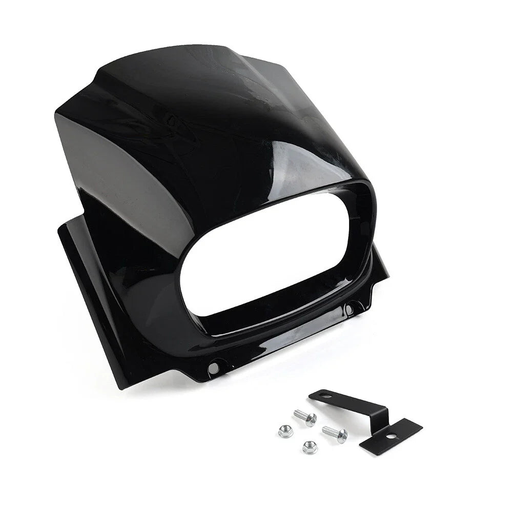 Glossy Black Headlight Fairing for Harley M8 Softail Fat Bob (2018-2022)