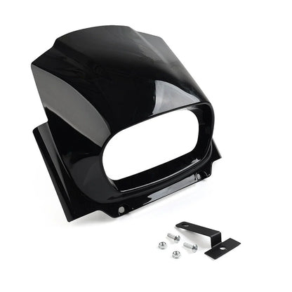 Glossy Black Headlight Fairing for Harley M8 Softail Fat Bob (2018-2022)
