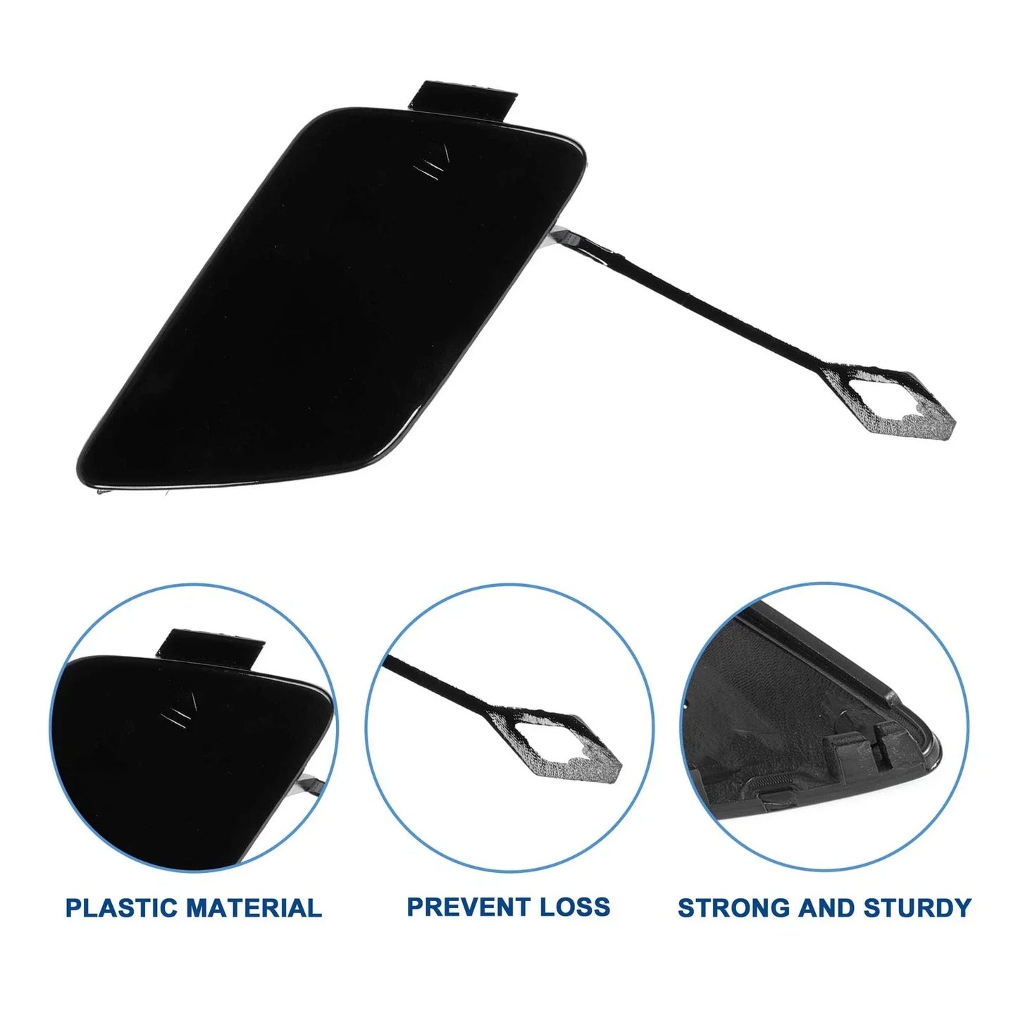 Front Bumper Tow Hook Cover for Mercedes-Benz SLK W172 (2004-2011) Black
