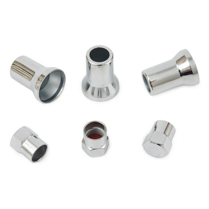 Valve Stem Hex Cap+Sleeve Cover Chrome Car Truck Tire Wheel Tyre