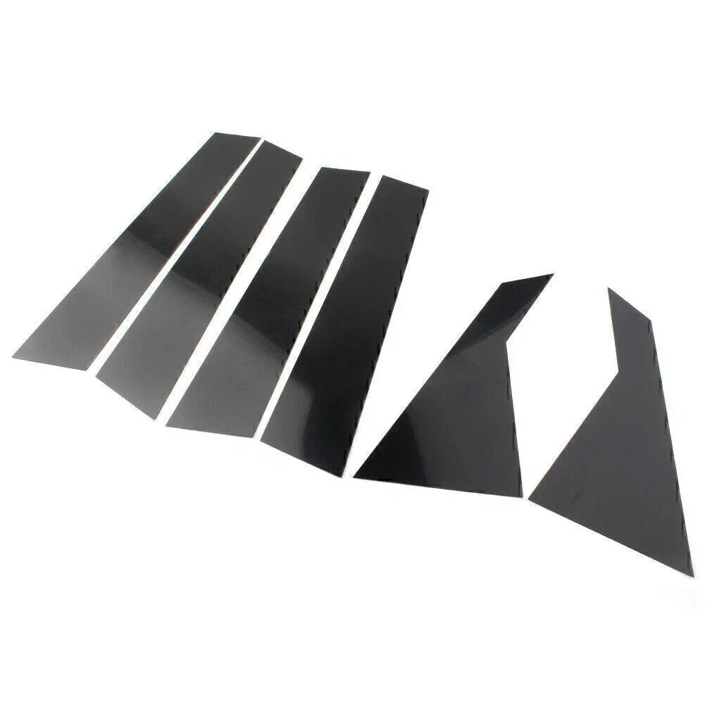 6 x Black Door Window Trim Covers for Kia Forte (2019-2024) Sedan