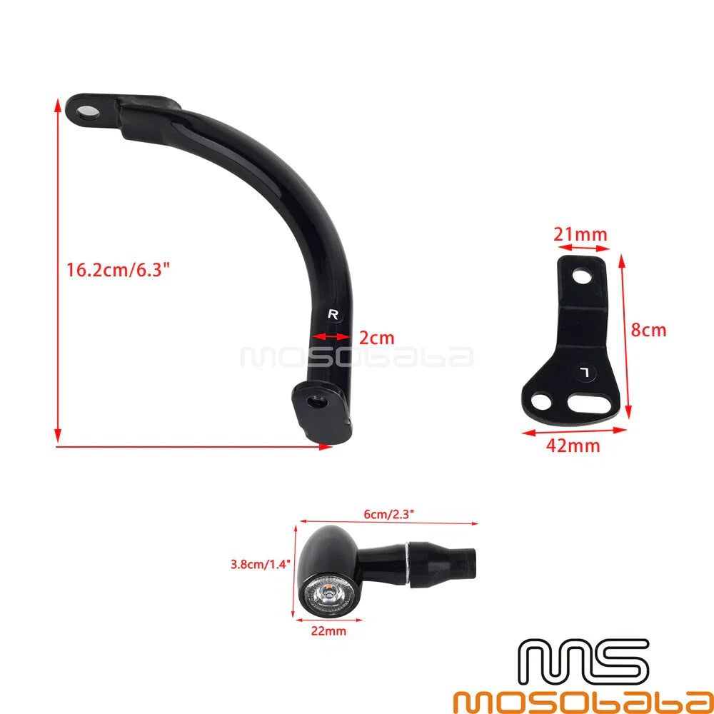 LED Turn Signal Fairing Support Bar Bracket for Harley Softail Low Rider (2022-2023)