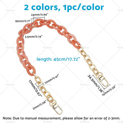 Resin Purse Chain Handle Acrylic Bag Strap for Clutches