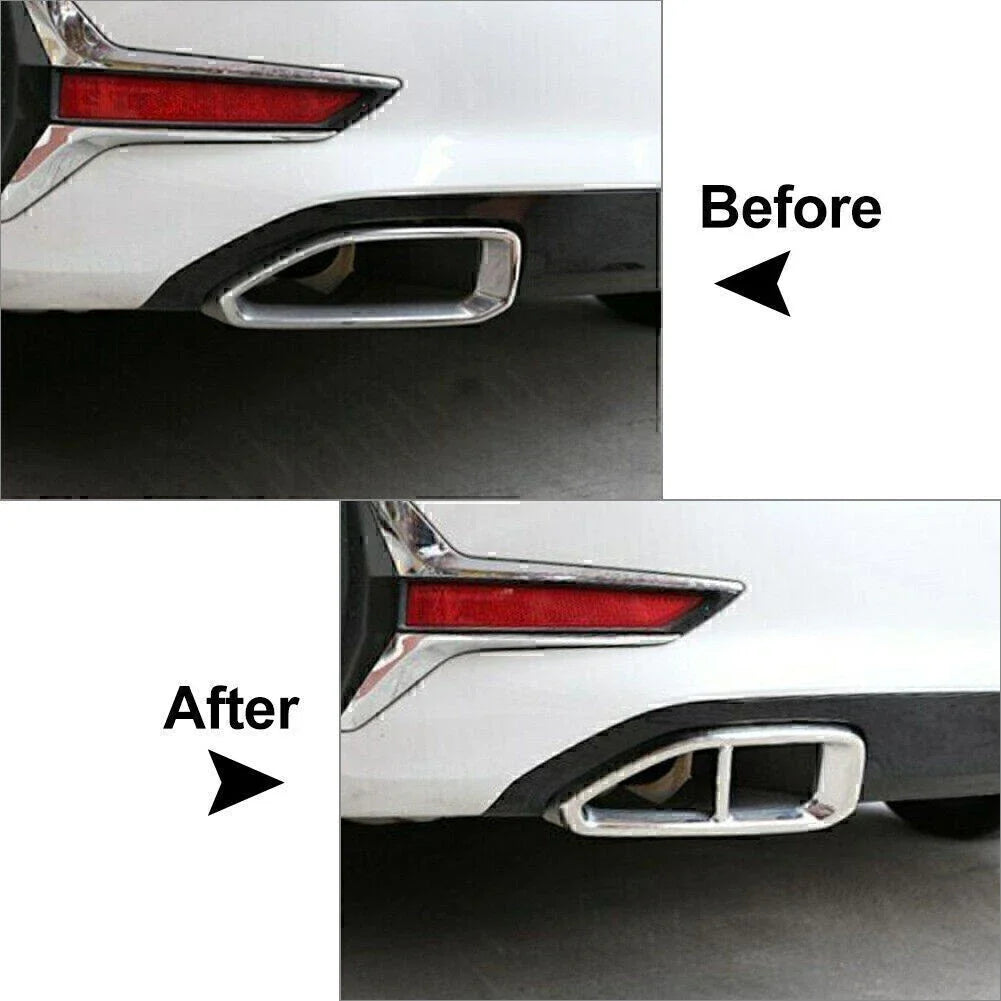 Silver Exhaust Muffler Tailpipe Cover Trim for BMW 3 Series G20 G28 (2020)