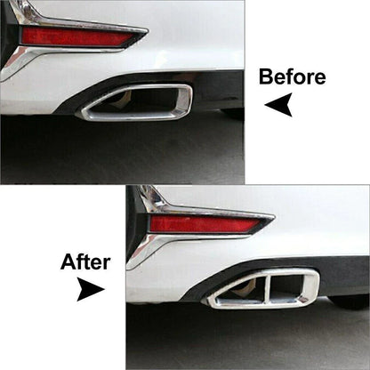 Silver Exhaust Muffler Tailpipe Cover Trim for BMW 3 Series G20 G28 (2020)