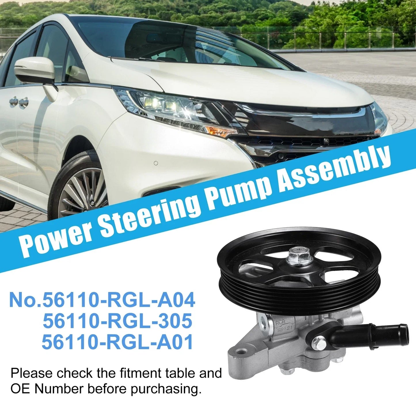 Power Steering Pump Assembly for Honda Accord 2008-2012 3.5L