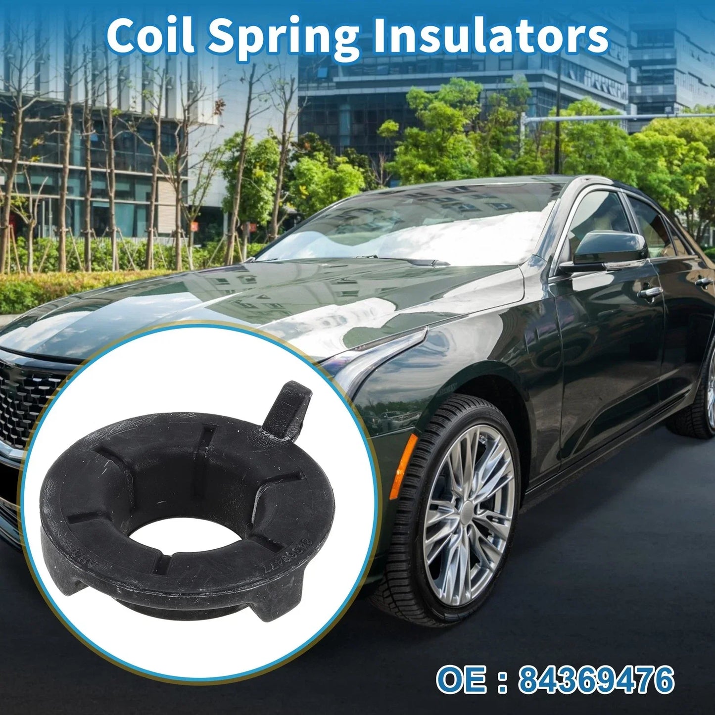 Coil Spring Insulators for Cadillac CT4 2020-2024 Rubber 1 x Set