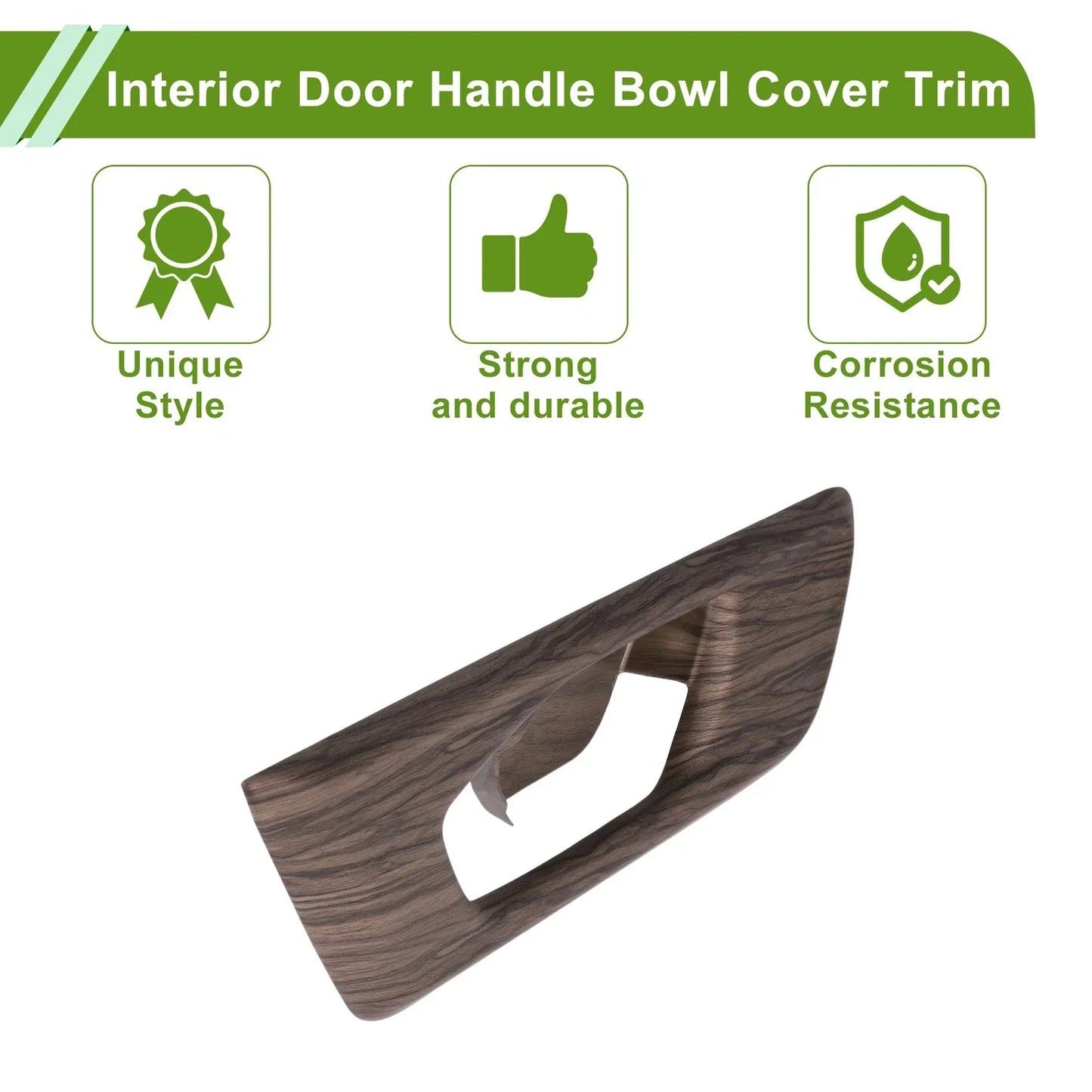 Interior Door Handle Bowl Cover Trim for Honda CR-V 2017-2022 Peach Wood Brown