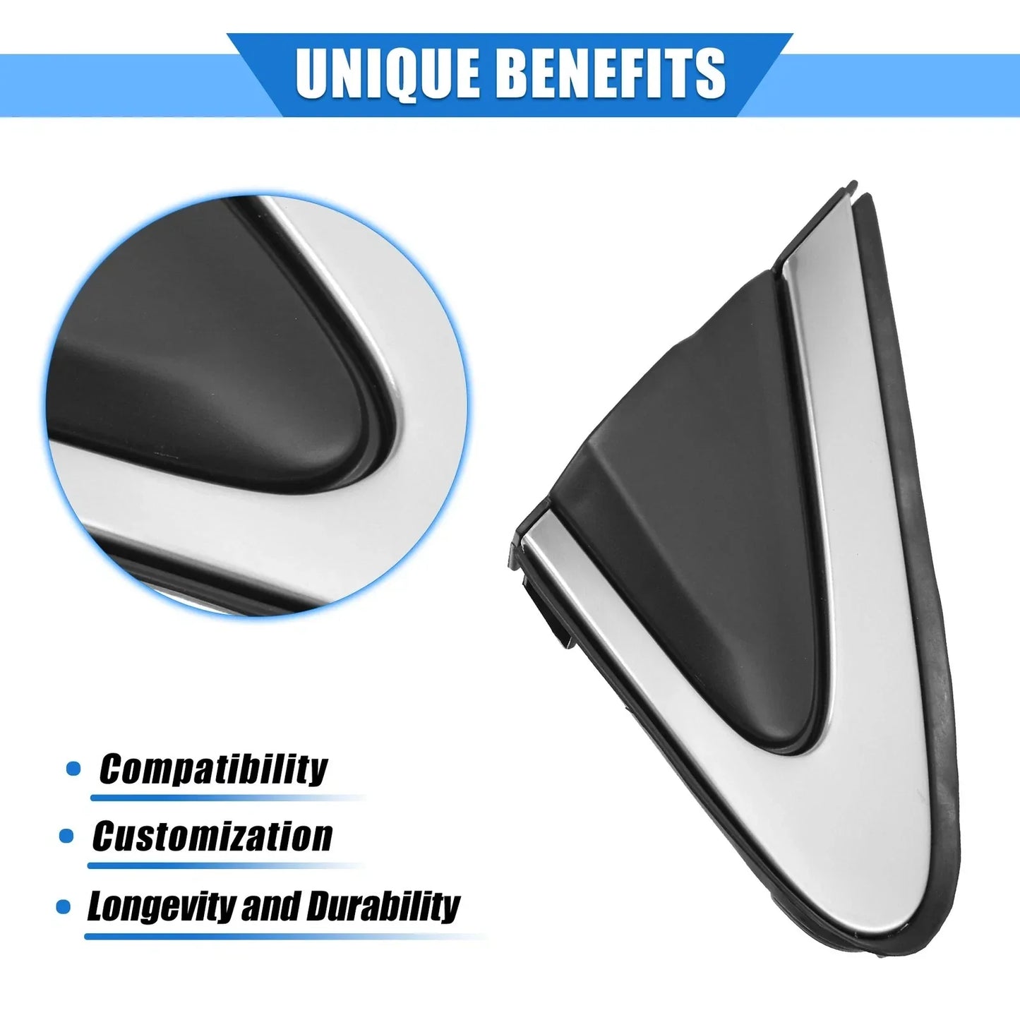 2 x Car Front Left Right Door Mirror Flag Covers for Honda CR-V (2012-2016)