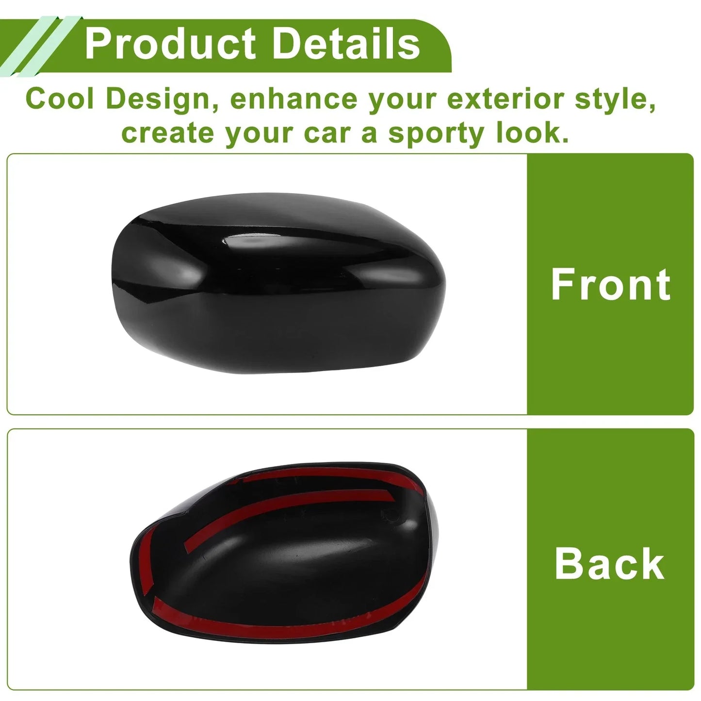Left Right Side Mirror Cover Caps for CHRYSLER 300/300C (2005-2010)