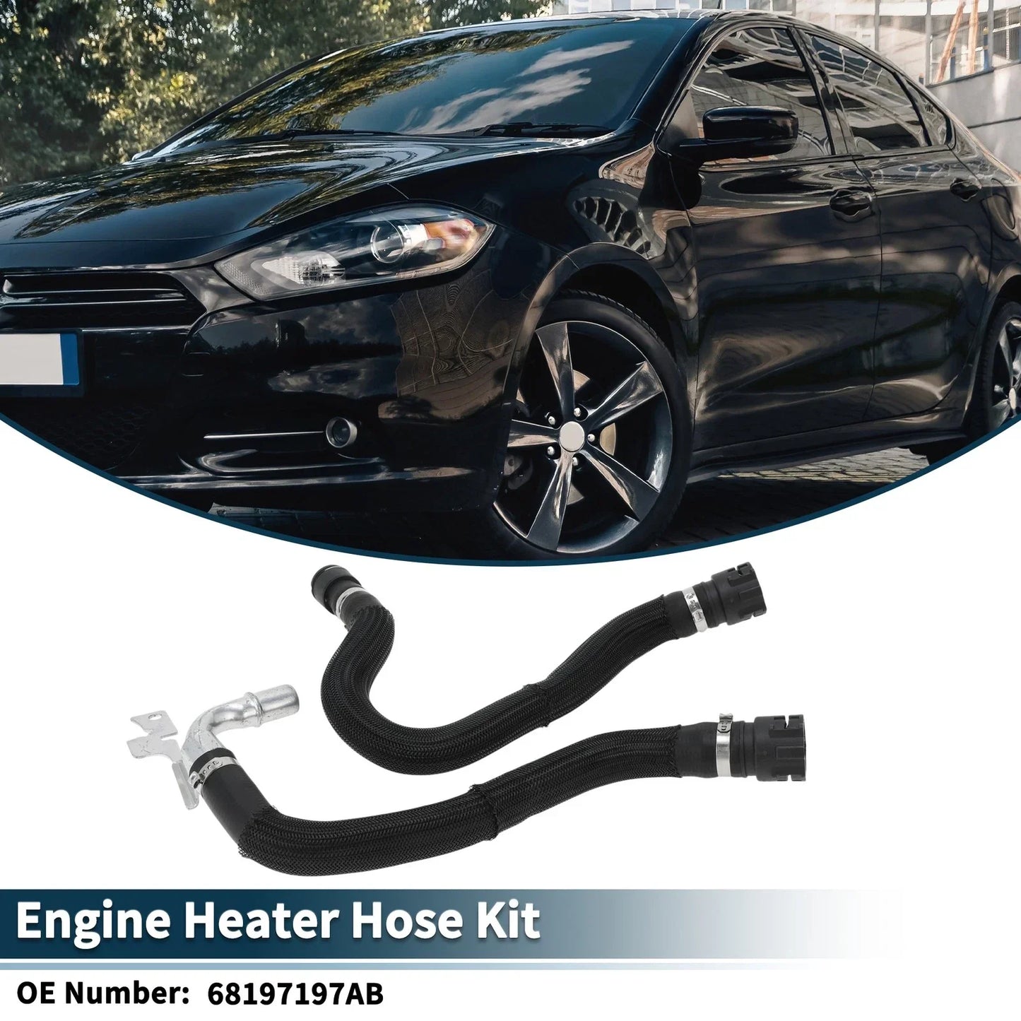 Heater Hose for Dodge Dart (2013-2016) - Engine Radiator Coolant Hose 1 x Set
