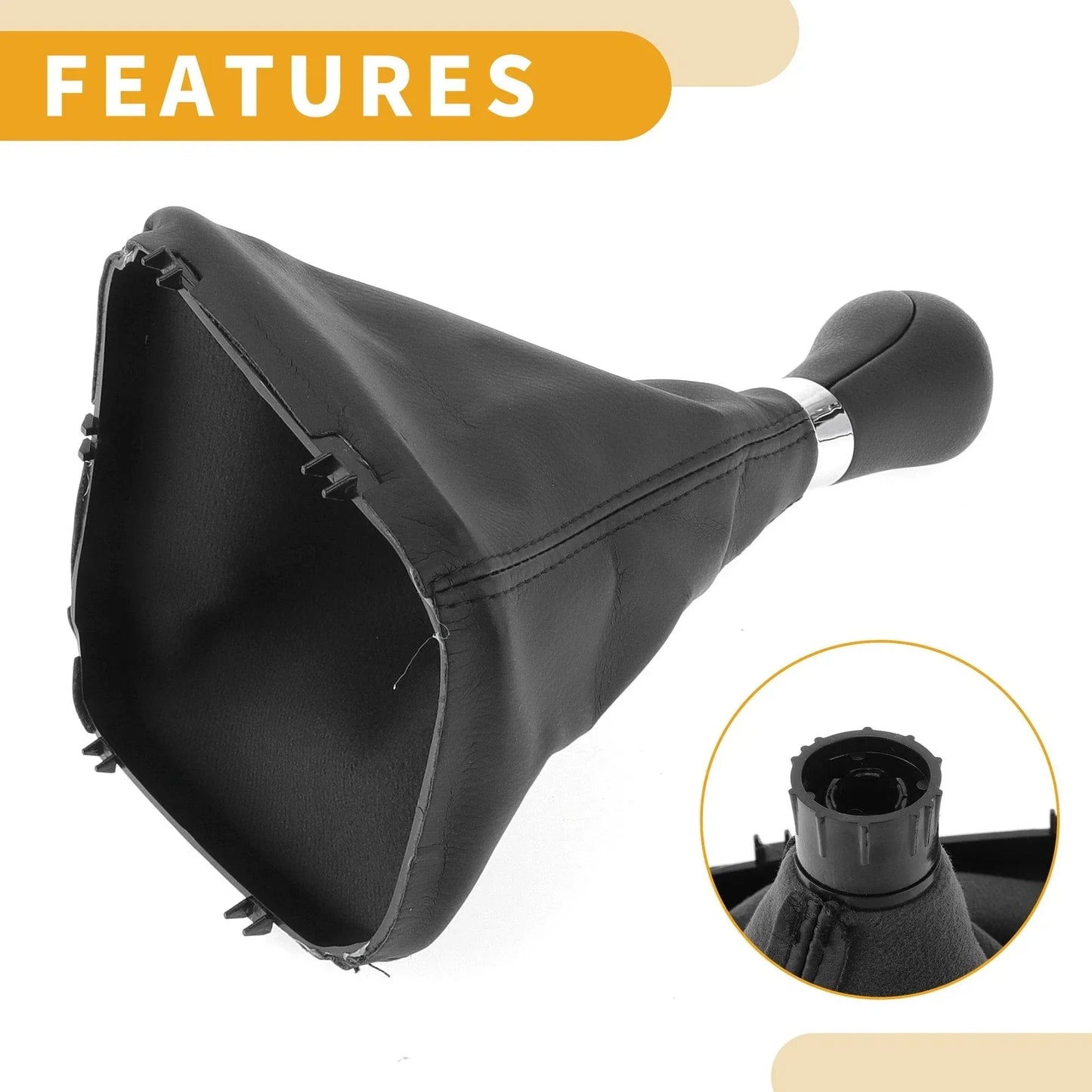 6 Speed Gear Shifter Knob & Cover for Mercedes-Benz C-Class (2000-2007)