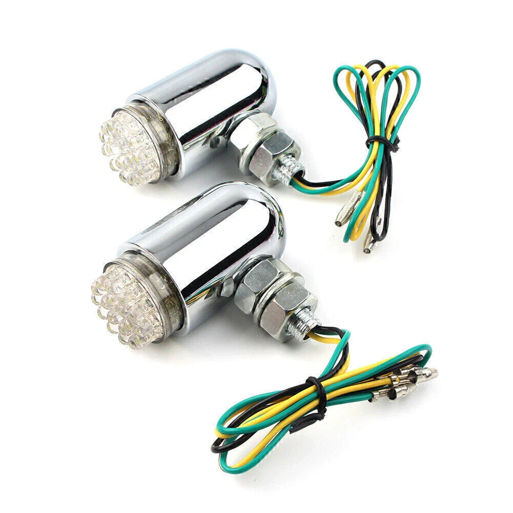 Custom Chrome Running Turn Signal Tail Light for Motorcycle Cruiser (Universal)